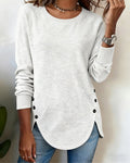 Evelyn | Gestrickter Pullover mit Knopfleiste