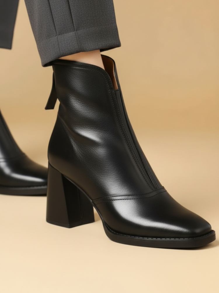 Jannete | Leder-Stiefeletten