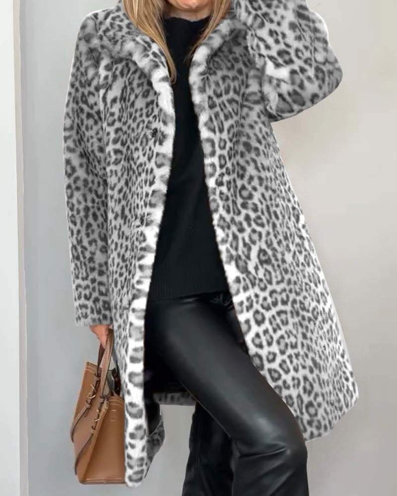 Lysandra™ Eleganter Leopardenmantel