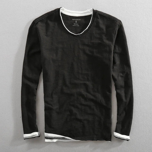 Bastian | Langarm V-Ausschnitt T-Shirt