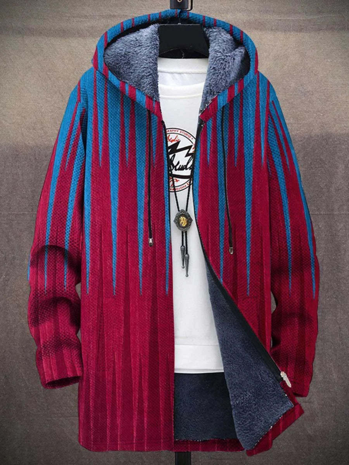 Liam | Retro Hoodie mit 3D-Druck