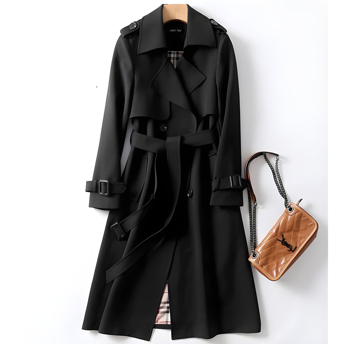 Dinah | Zweireihiger Trenchcoat mit Gürtel